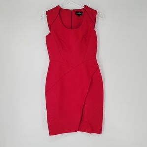 J. Mendel Red Sleeveless Cocktail Dress Size 4